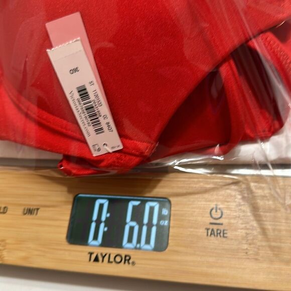 VICTORIA’S‎ SECRET PUSH-UP RING RACERBACK RED SWIMSUIT BIKINI TOP 36D NWT - Picture 9 of 10
